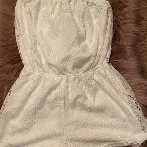 Charlotte Russe White Lace Romper